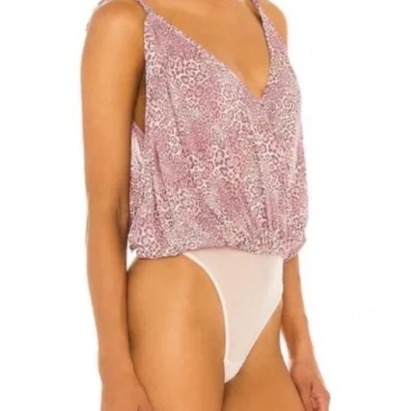 NWT Free People Siren Song Sleeveless Wrap Bodysuit with thong back sz L - Picture 5 of 7